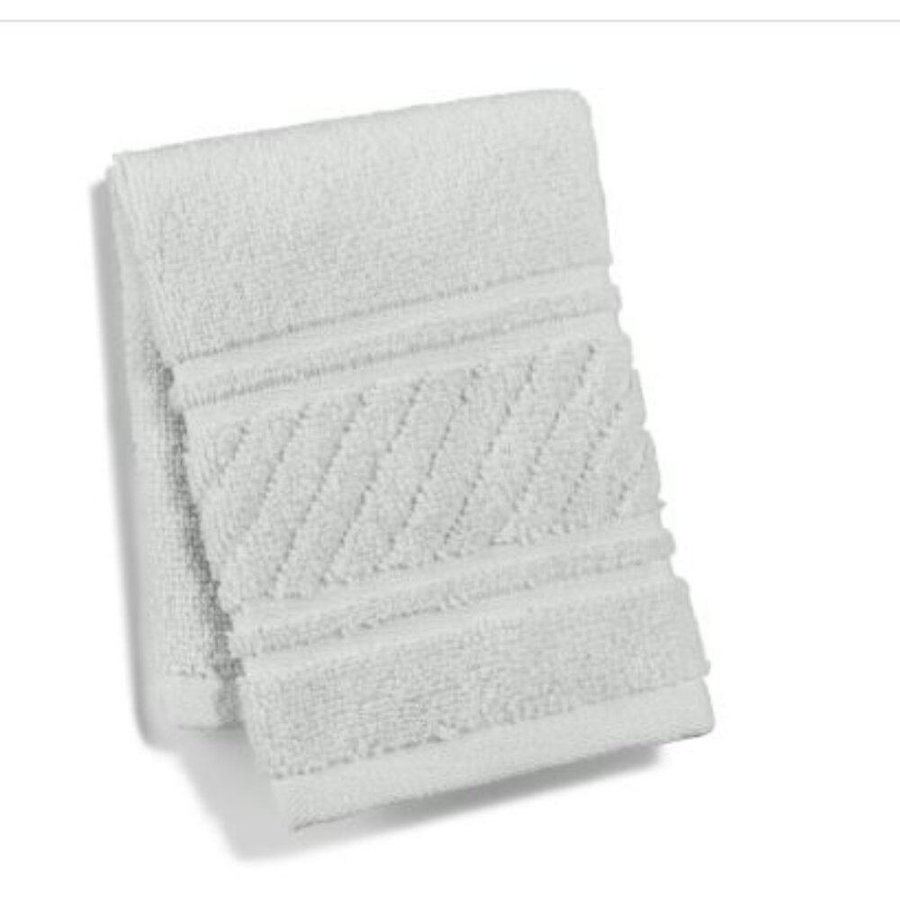 Martha Stewart Collection Spa 100% Cotton Washcloth, 13" X 13"
